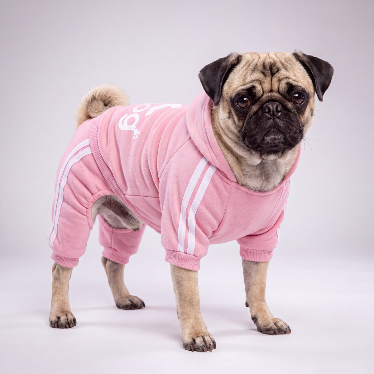 Athletic Stripe Four-Leg Dog Hoodie by PetGlamr