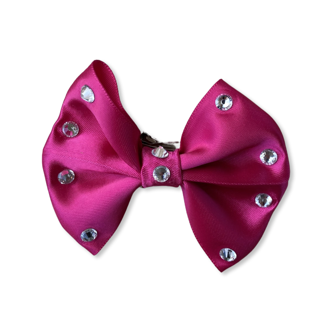 Fuchsia Bow Dog Hair Clip by PetGlamr