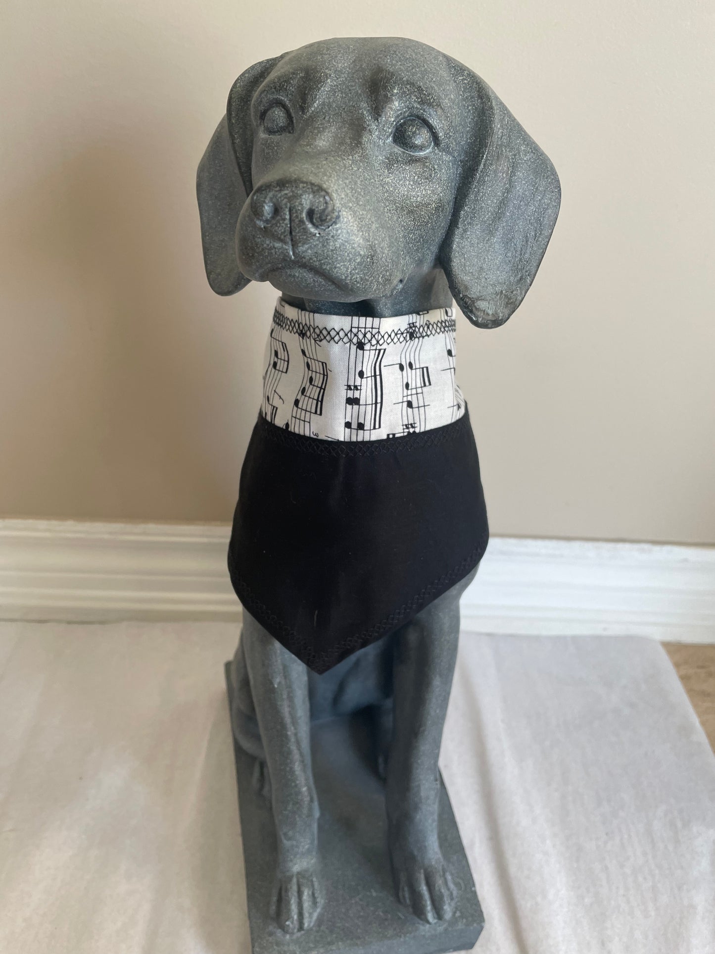 Musical Notes Personalized Dog Bandana, alternate view