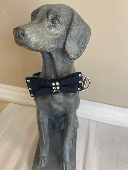 Navy Blue Dog Bow Tie, alternate view