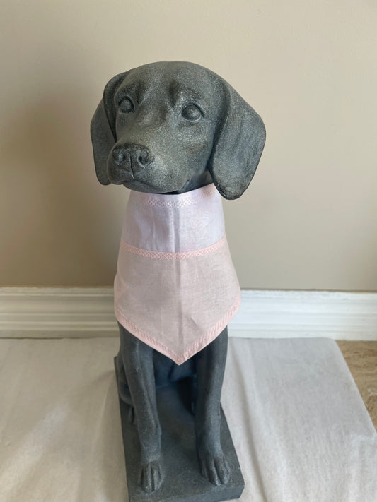 Vintage Pink Personalized Dog Bandana, alternate view
