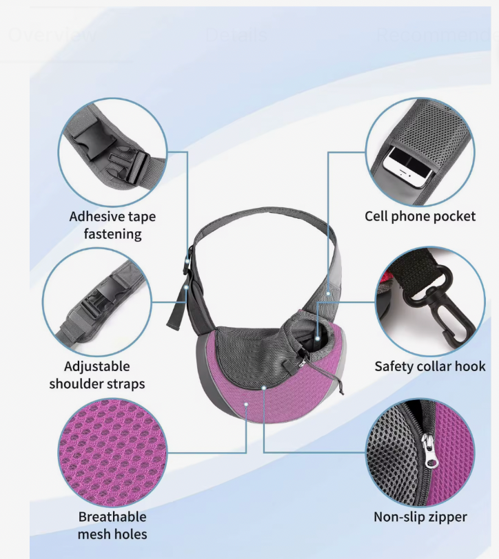 Mesh Dog & Cat Sling Carrier, view 3