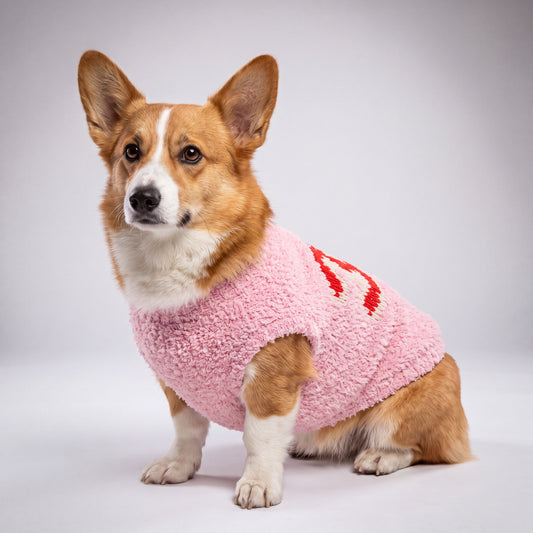 Pink Sherpa Fleece Dog Sweater by PetGlamr