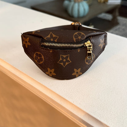Printed Dog Fanny Pack in Chocolate Monogram, view 4