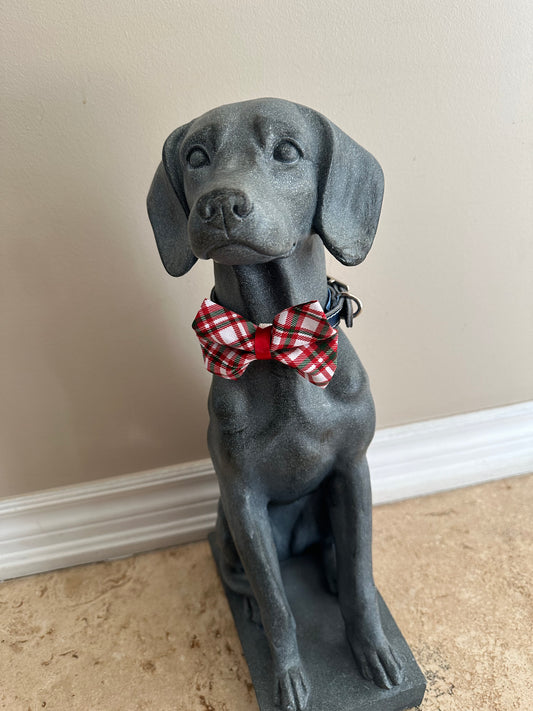 Red Plaid Christmas Dog Bow Tie by PetGlamr