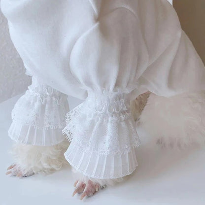 Vintage Lace Ruffle Dog Shirt, view 2
