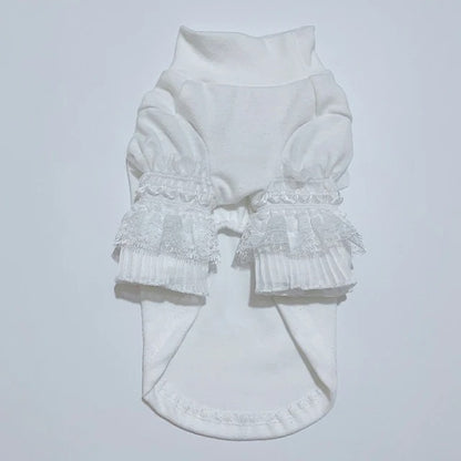 Vintage Lace Ruffle Dog Shirt, view 5