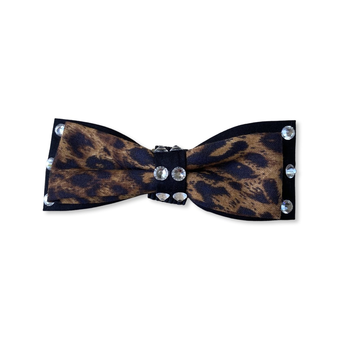 Black Leopard Print Dog Bow Tie by PetGlamr