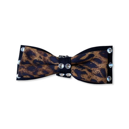 Black Leopard Print Dog Bow Tie by PetGlamr
