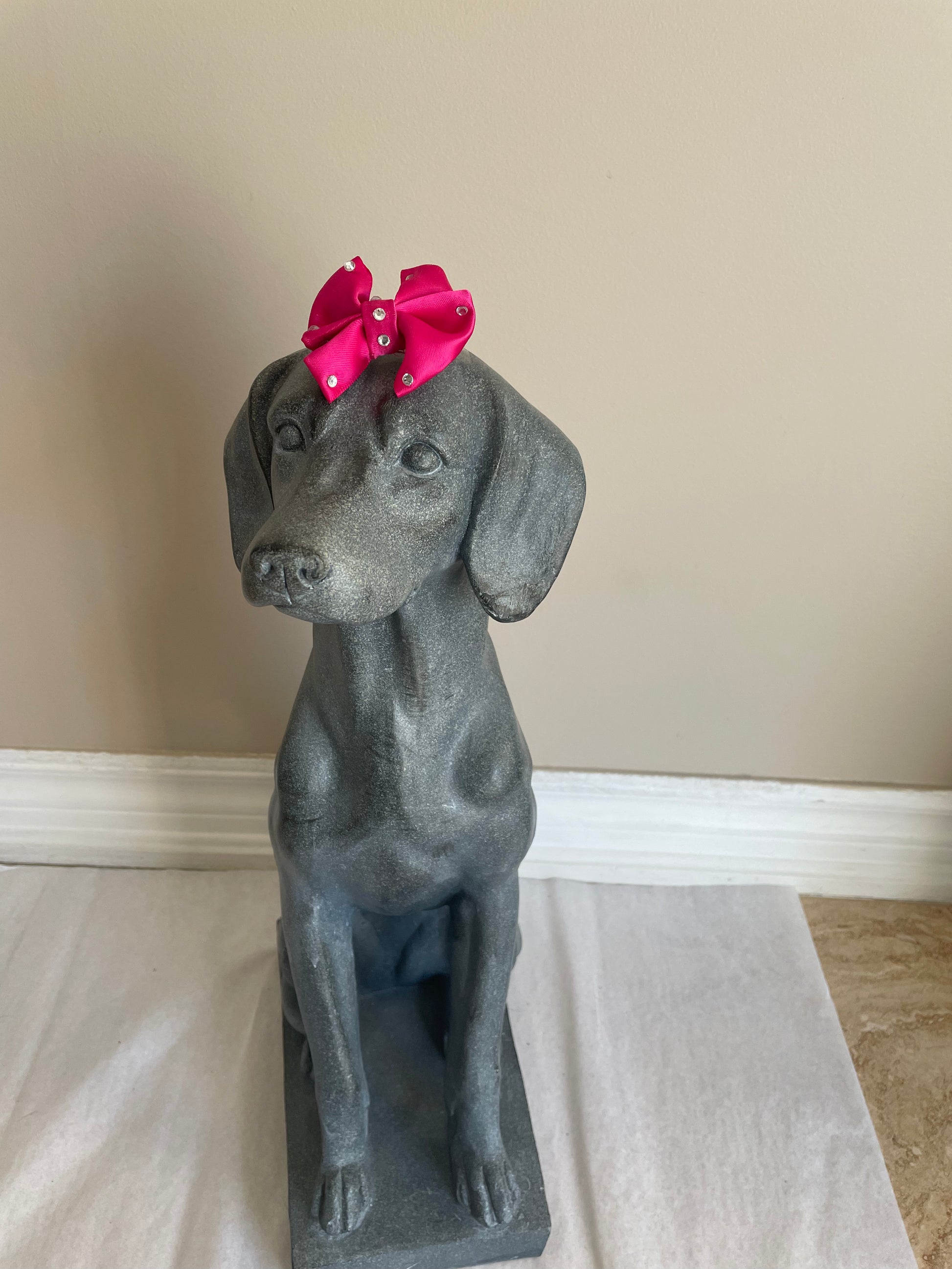 Fuchsia Bow Dog Hair Clip, view 2