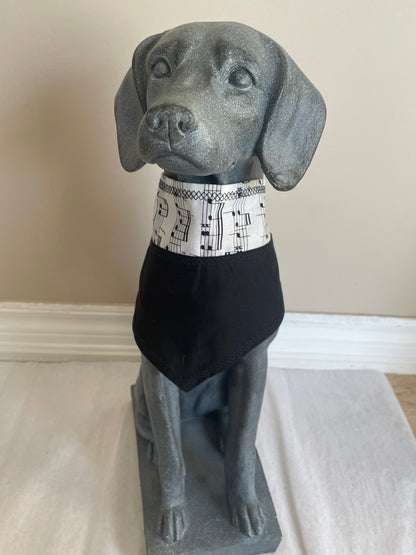 Musical Notes Personalized Dog Bandana, alternate view