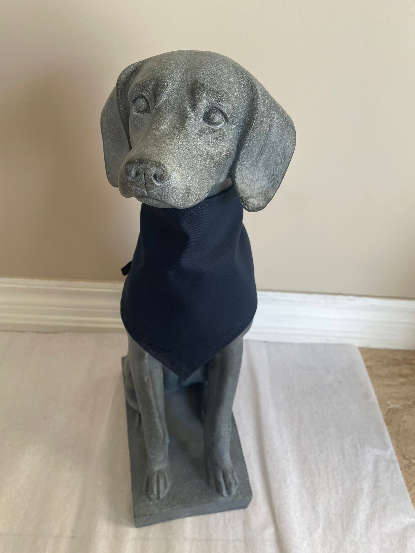 Navy Blue Personalized Dog Bandana, alternate view
