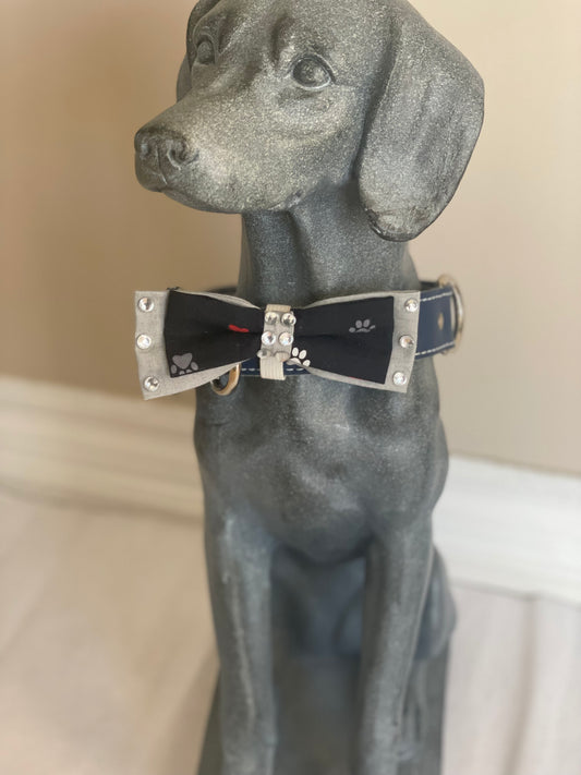 Paw Print Dog Bow Tie, alternate view