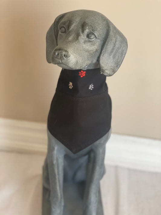 Paw Print Personalized Dog Bandana, alternate view