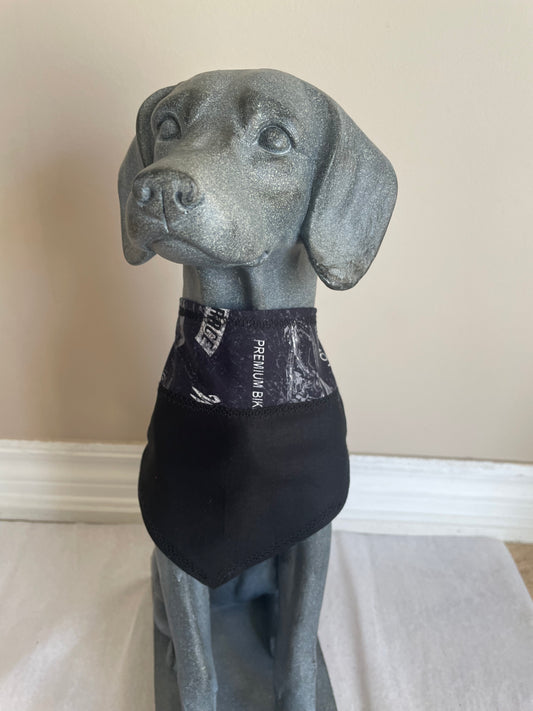Vintage Motorcycle Personalized Dog Bandana, alternate view